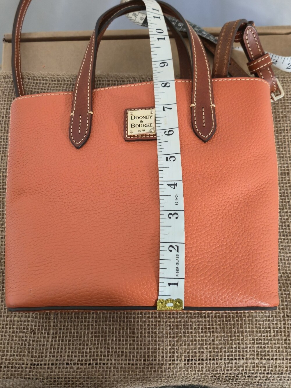 Dooney & Bourke Pebble Leather Orange Tote - Picture 11 of 13